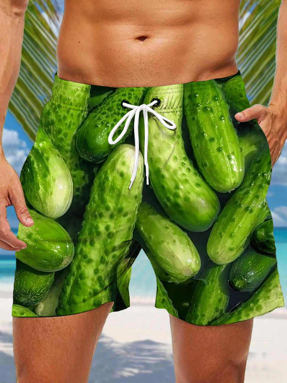 Cucumber Men's Print Pocket Shorts