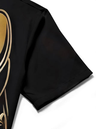 men's floral shirt close-up short sleeve