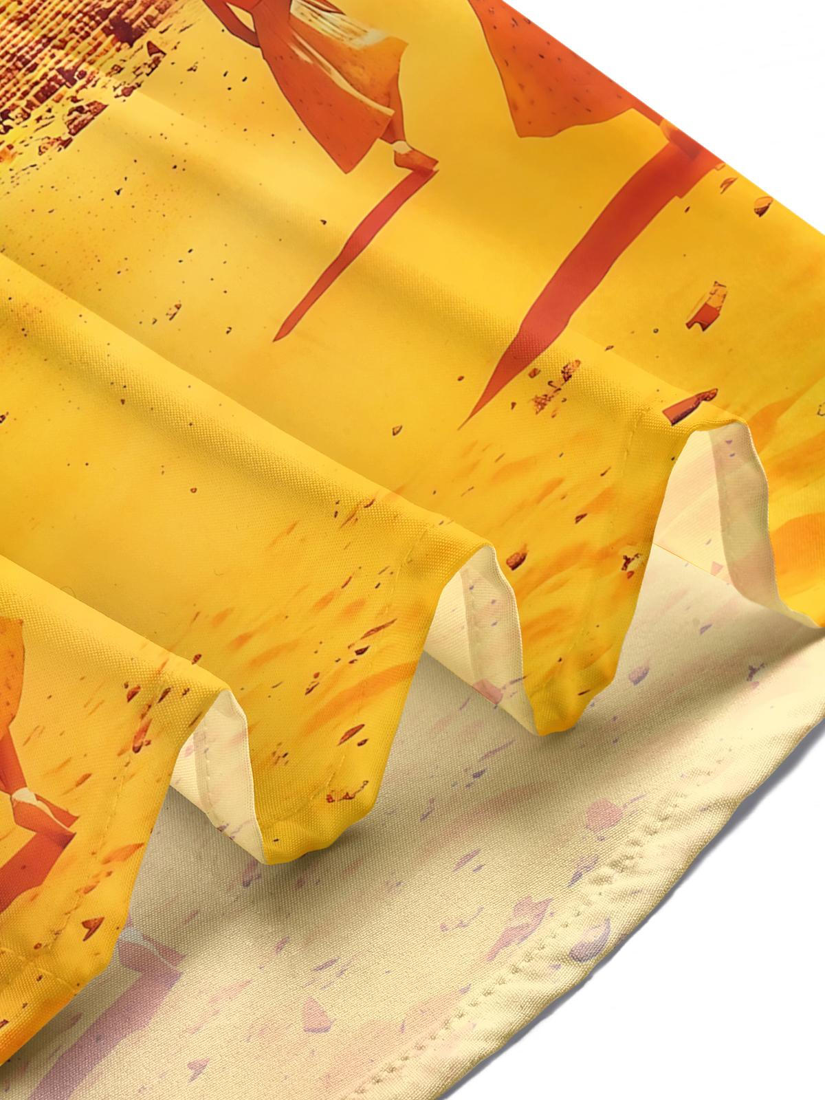 Pyramid Art Print Men's Pocket Short Sleeve Shirts