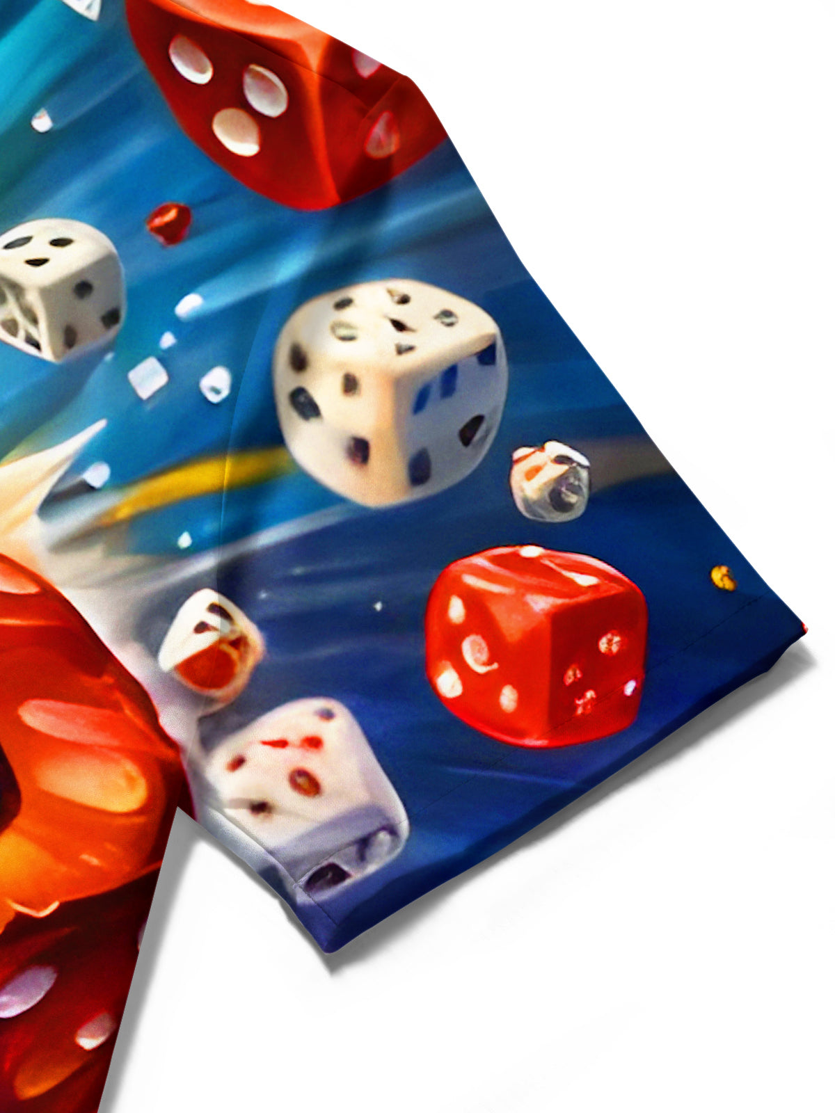 Heart Dice Men's Pocket Short Sleeve Shirts