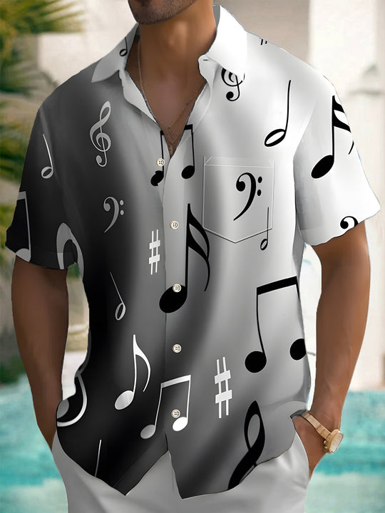 men's gradient print shirt front view