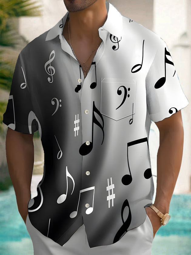 men's gradient print shirt front view