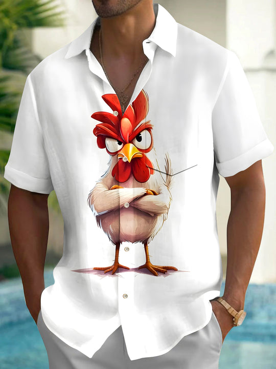 Men's short sleeve pocket shirt front view