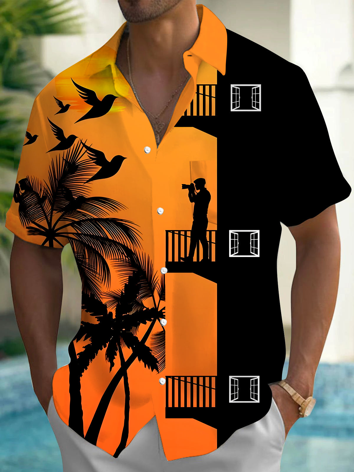 Hawaiian Men's Pocket Short Sleeve Shirts