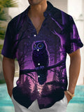 Owl Men's Pocket Short Sleeve Shirts