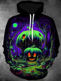 Halloween Long Sleeve Hooded Pocket Men's Top