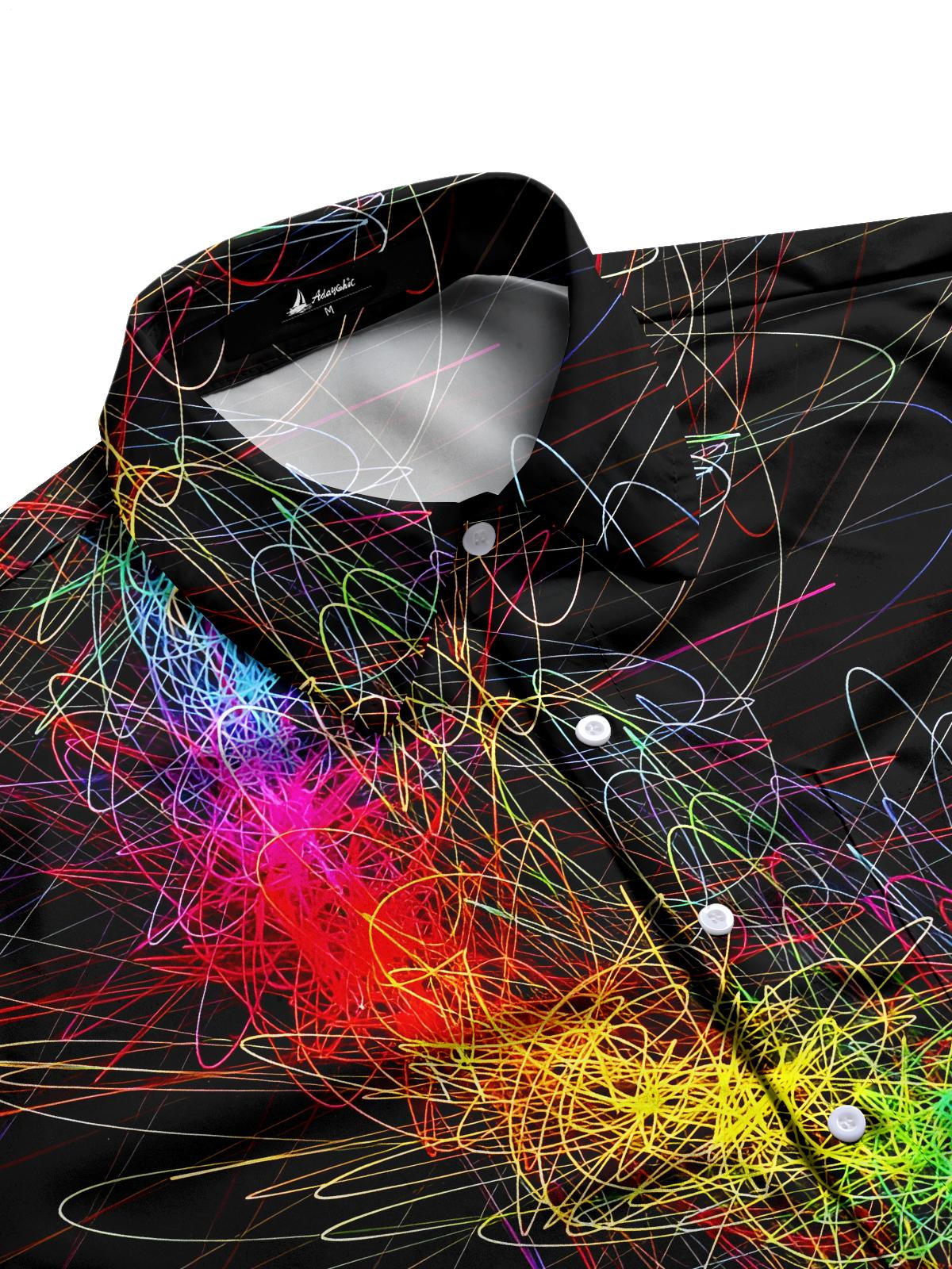 Tie Dye Men's Pocket Short Sleeve Shirts