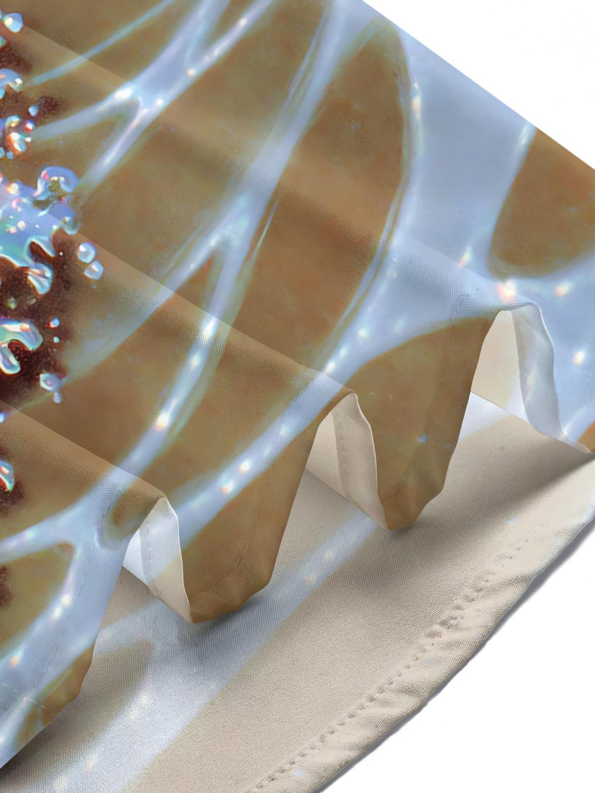 Wave Print Men's Pocket Short Sleeve Shirts