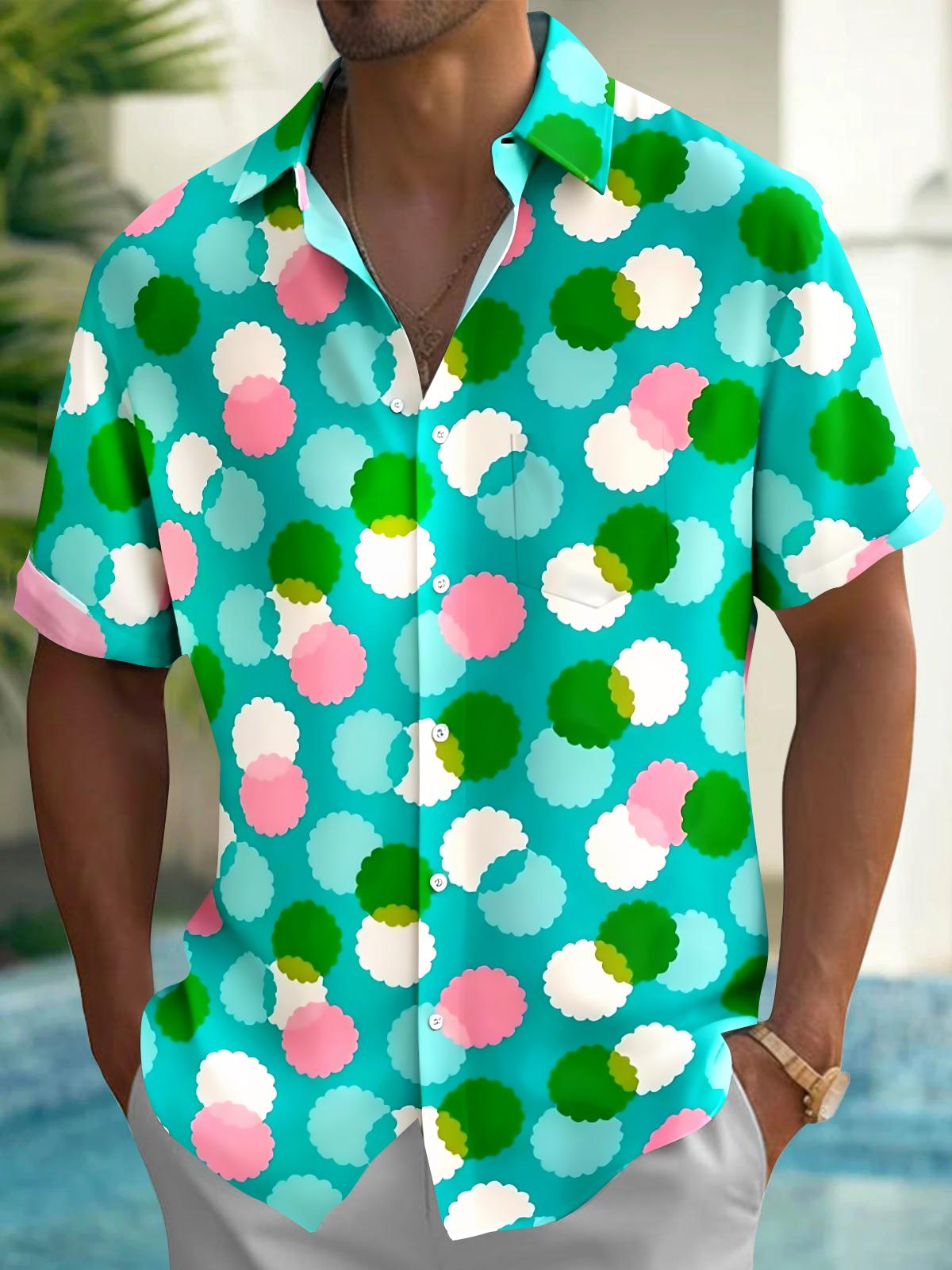 Geometry Men's Pocket Short Sleeve Shirts
