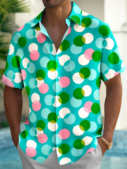 Geometry Men's Pocket Short Sleeve Shirts