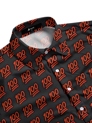 men's printed short sleeve flat lay shirt