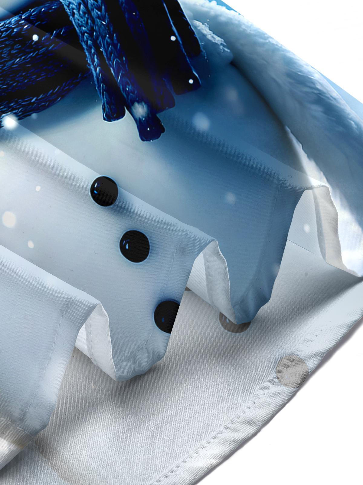 Sunglasses Snowman Men's Pocket Long Sleeve Shirts