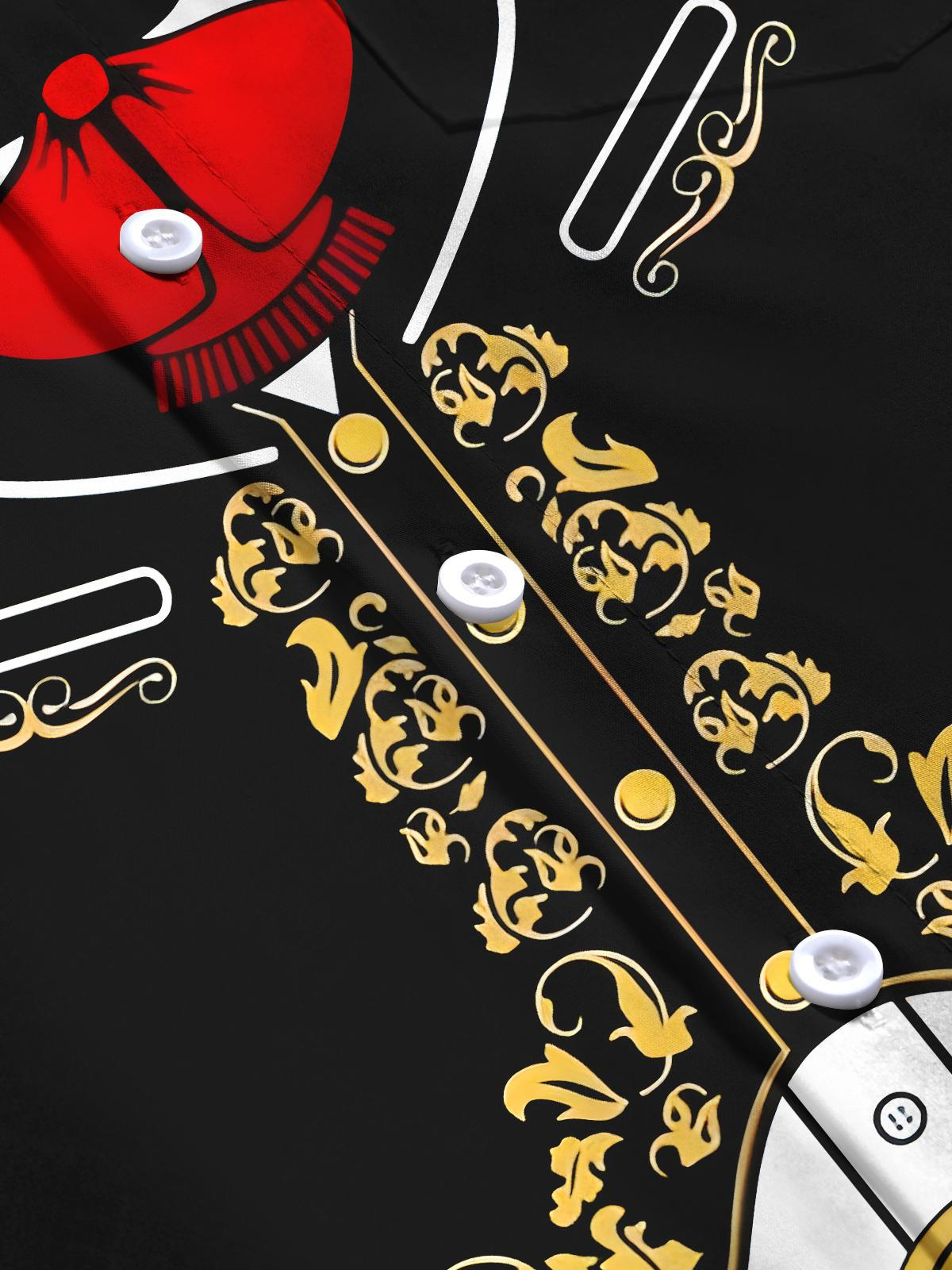 Fun Gentleman Collar Structure Men's Pocket Long Sleeve Shirts