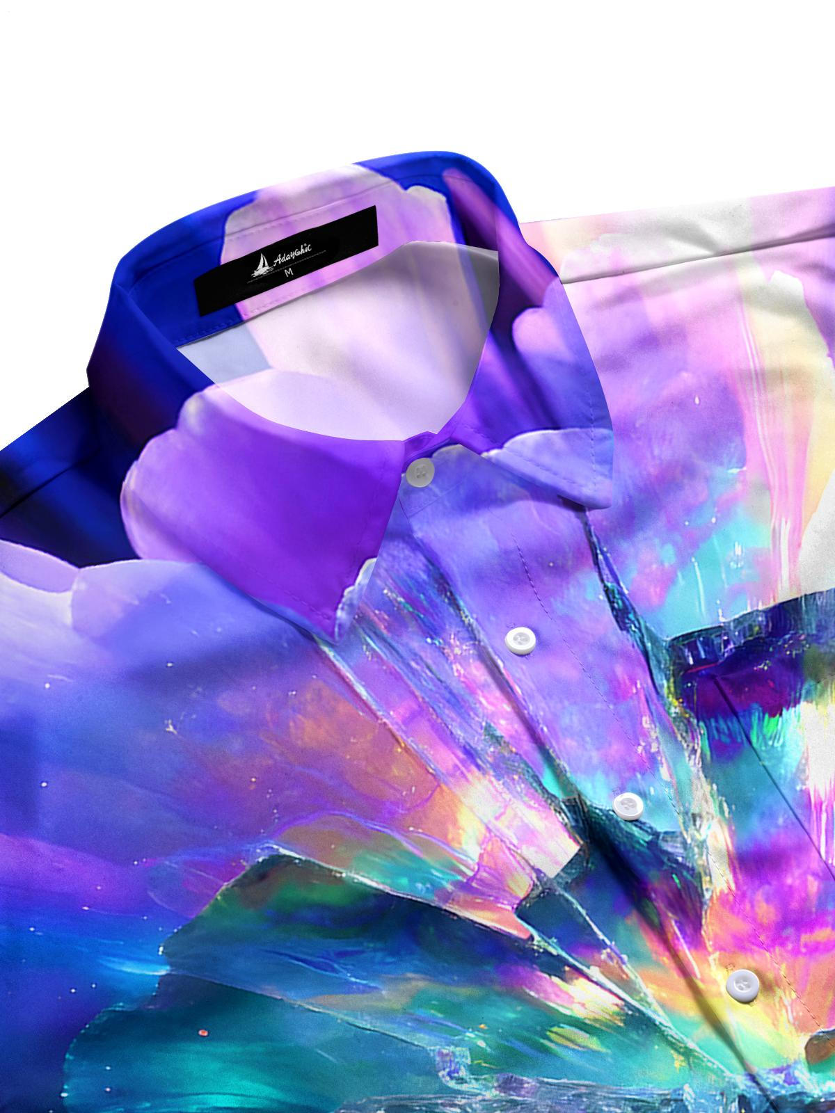 Tie Dye Men's Pocket Short Sleeve Shirts