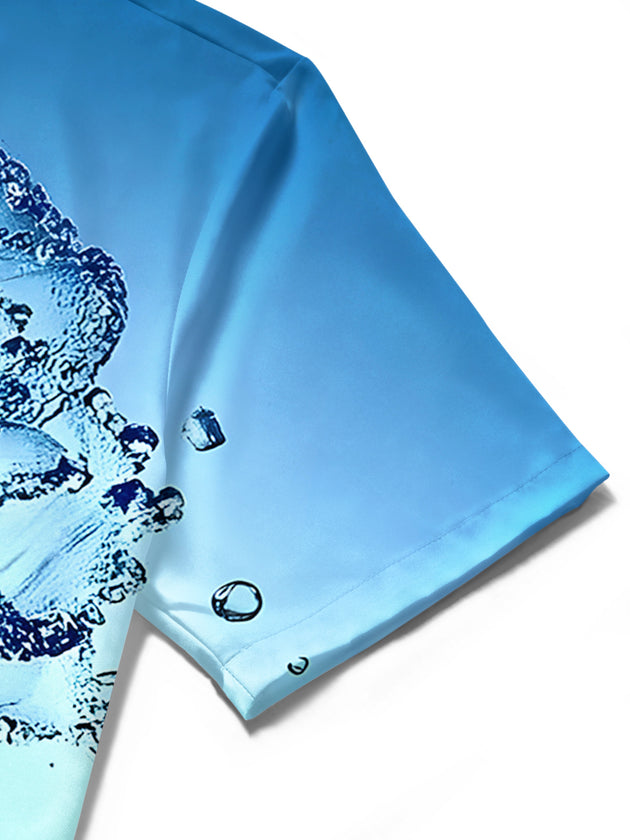men's Hawaiian shirt close-up short sleeve