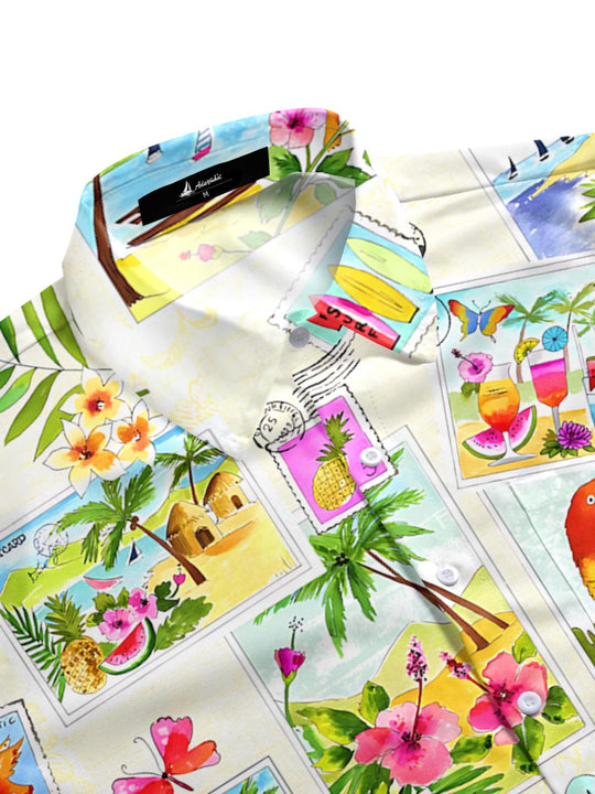 men's tropical shirt side view