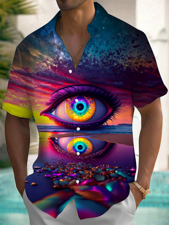men's patterned sweater shirt front view