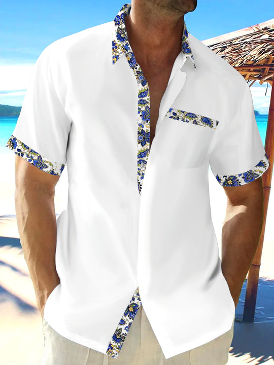 men's patterned sweater shirt front view