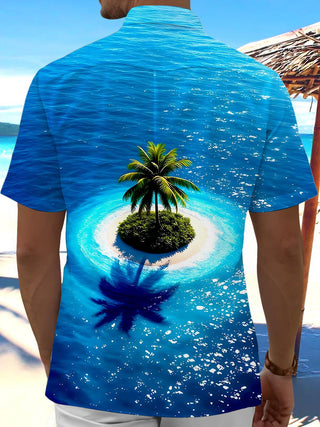 men's aloha shirt back view
