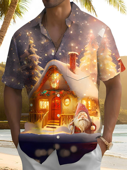men's Christmas shirt front view holiday party