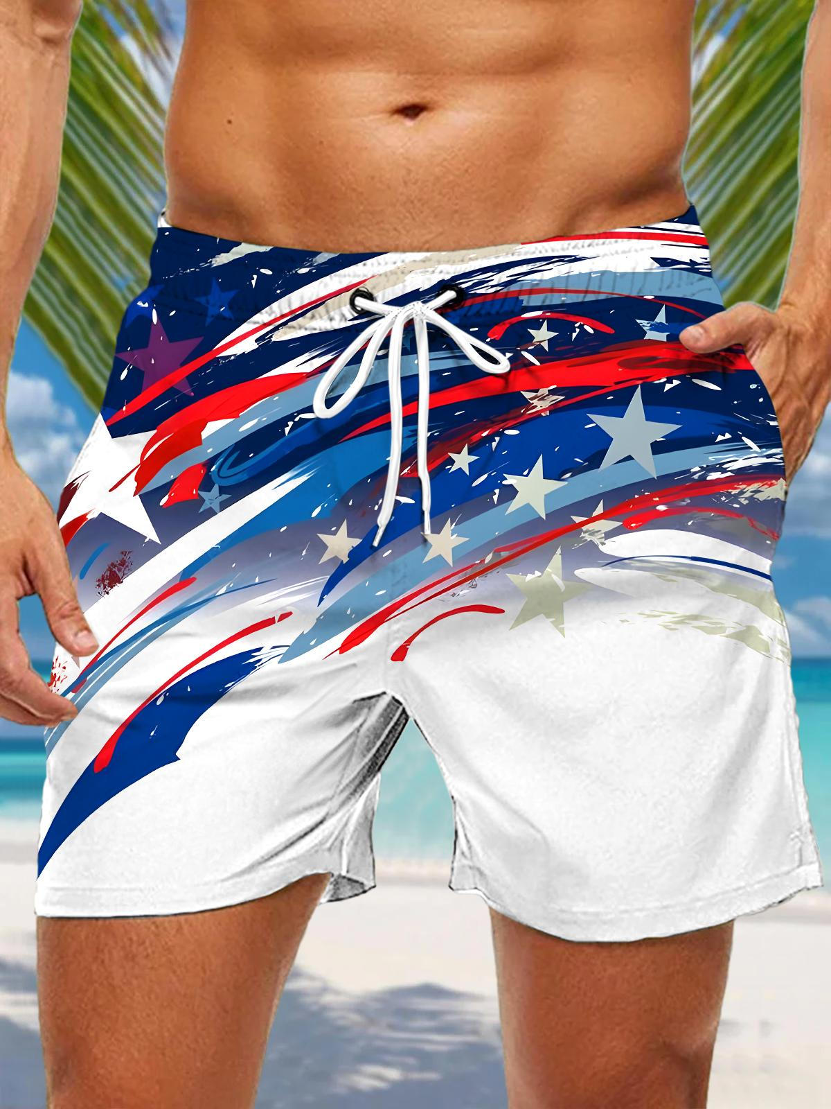 Independence Day Men's Print Pocket Shorts