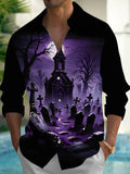 Church Tombstone Men's Pocket Long Sleeve Shirts