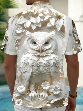 men's flower print shirt back view