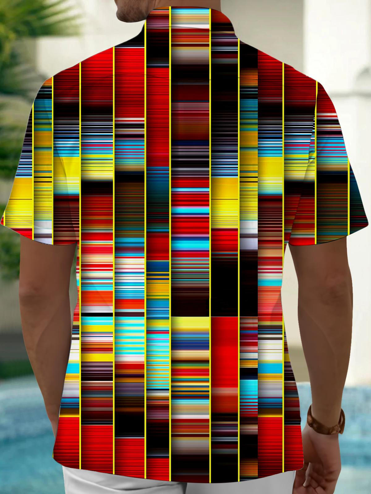 Geometry Men's Pocket Short Sleeve Shirts