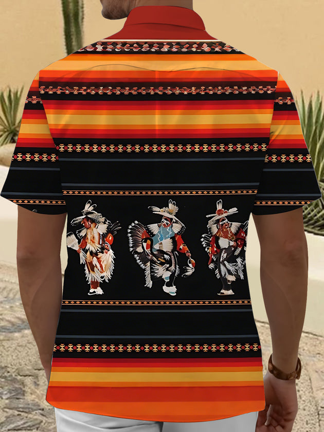 men's retro style shirt back view