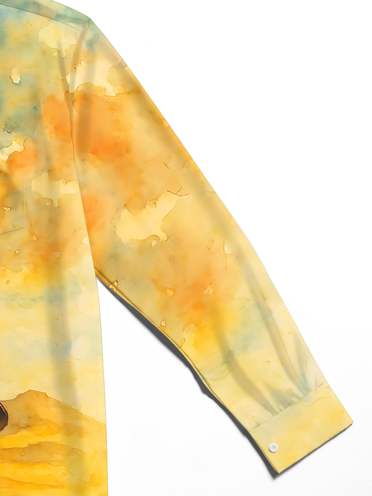 Cactus Snowman PrintMen's Pocket Long Sleeve Shirts