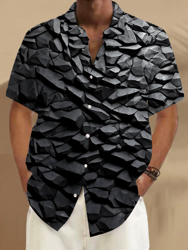 men's patterned sweater shirt front view