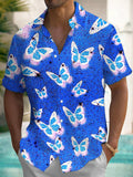 Butterfly Men's Pocket Short Sleeve Shirts