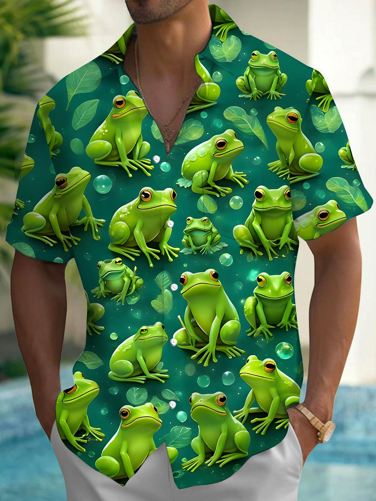 Frog Men's Pocket Short Sleeve Shirts