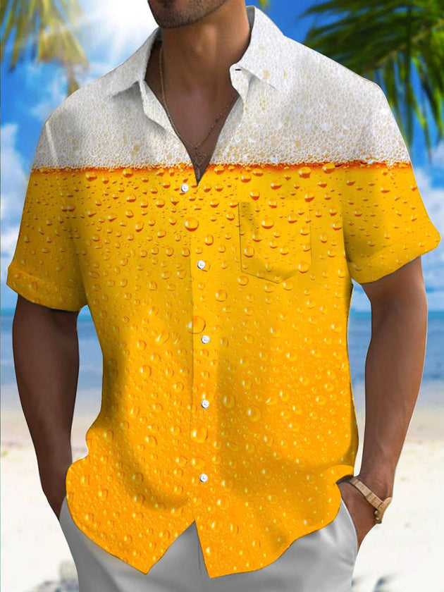 men's patterned sweater shirt front view