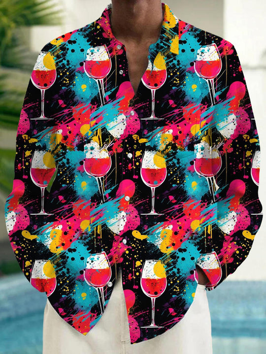 men's Christmas shirt front view holiday party