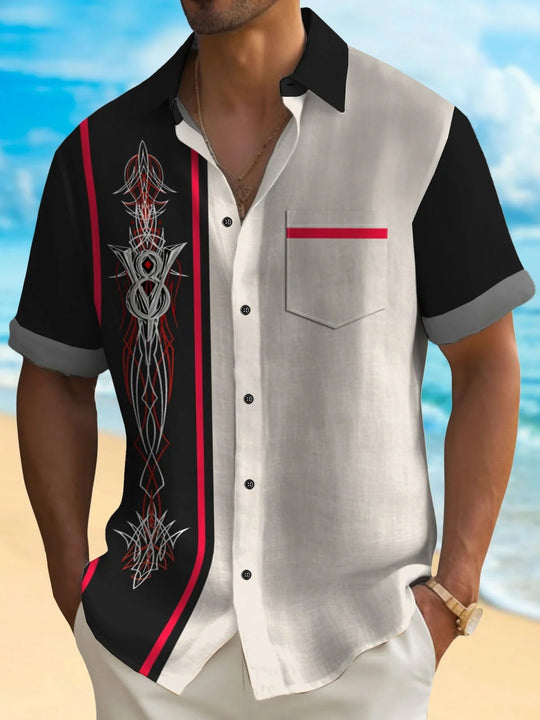 men's vintage style shirt front view