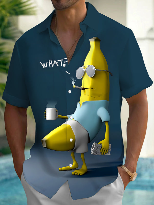 men's short sleeve pocket shirt front view