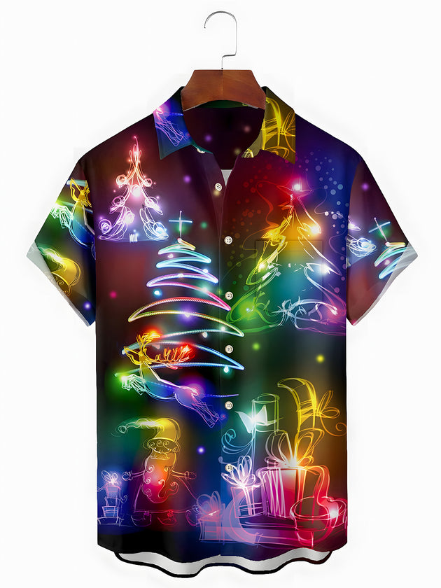 men's Christmas shirt front view holiday party