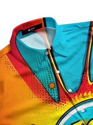 men's short sleeve shirt side view