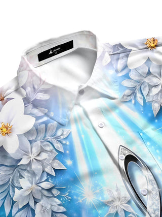 men's botanical shirt side view