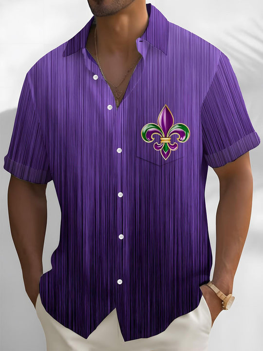 men's Mardi Gras shirt front view