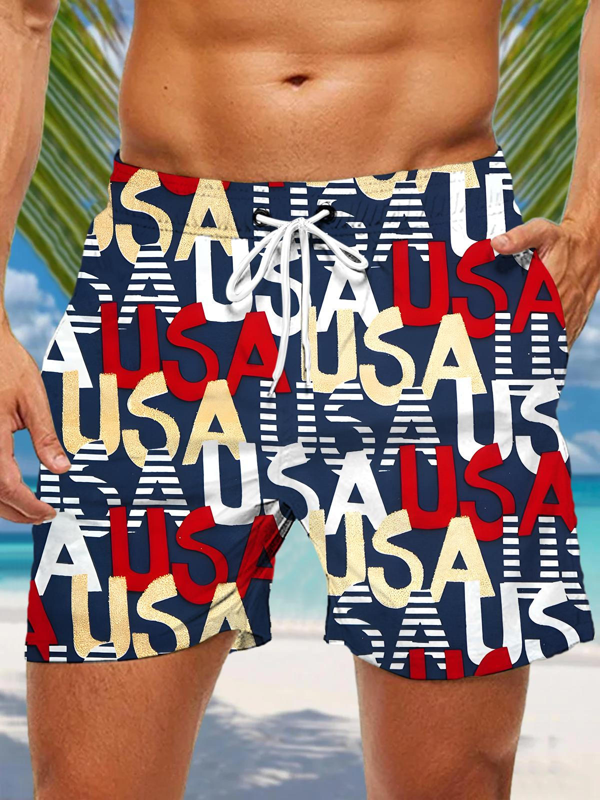 USA Men's Print Pocket Shorts