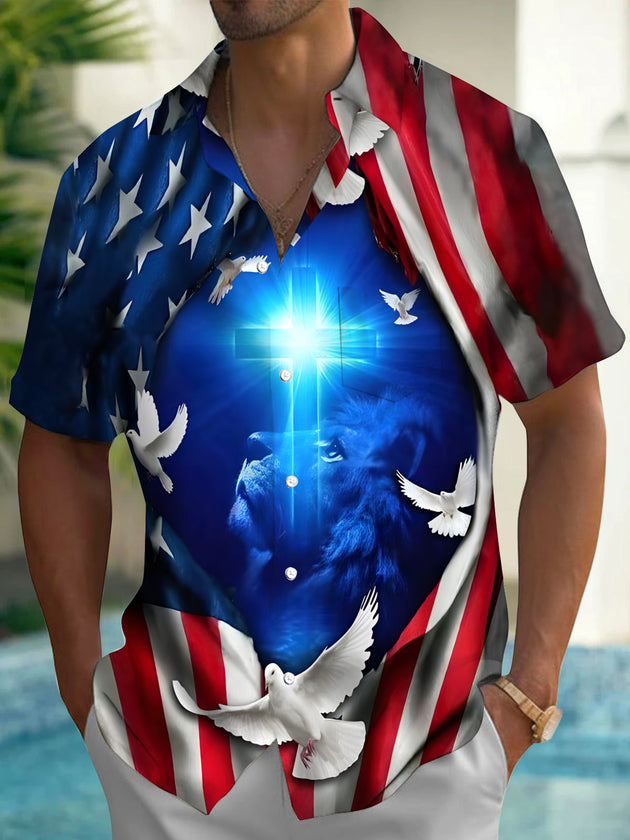 men's shirt front view Independence Day