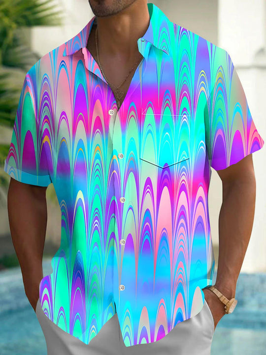 men's tie dye shirt front view