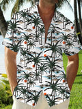 Coconut Tree Men's Pocket Short Sleeve Shirts