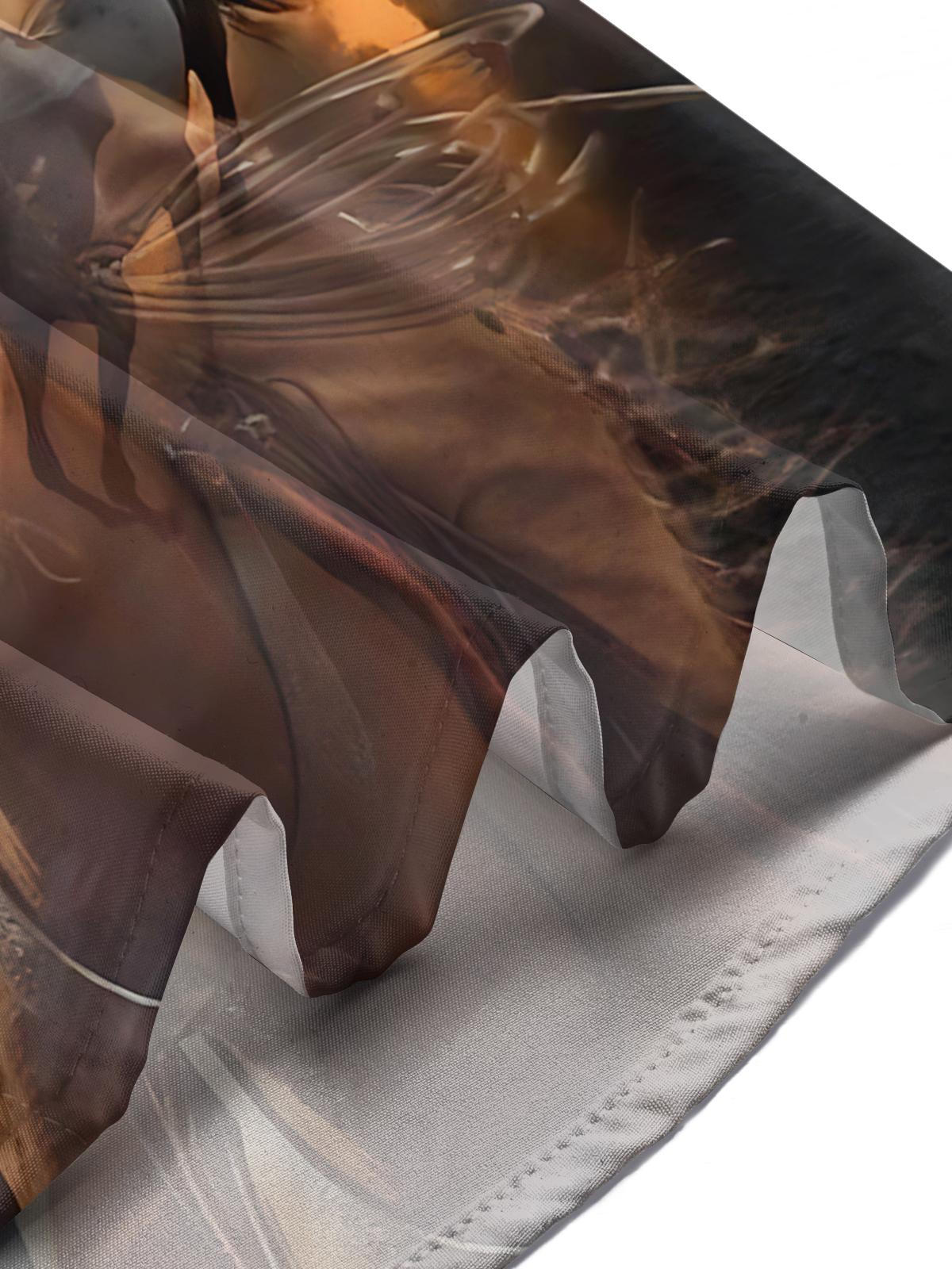 Western Cowboy Horses Print Men's Pocket Short Sleeve Shirts