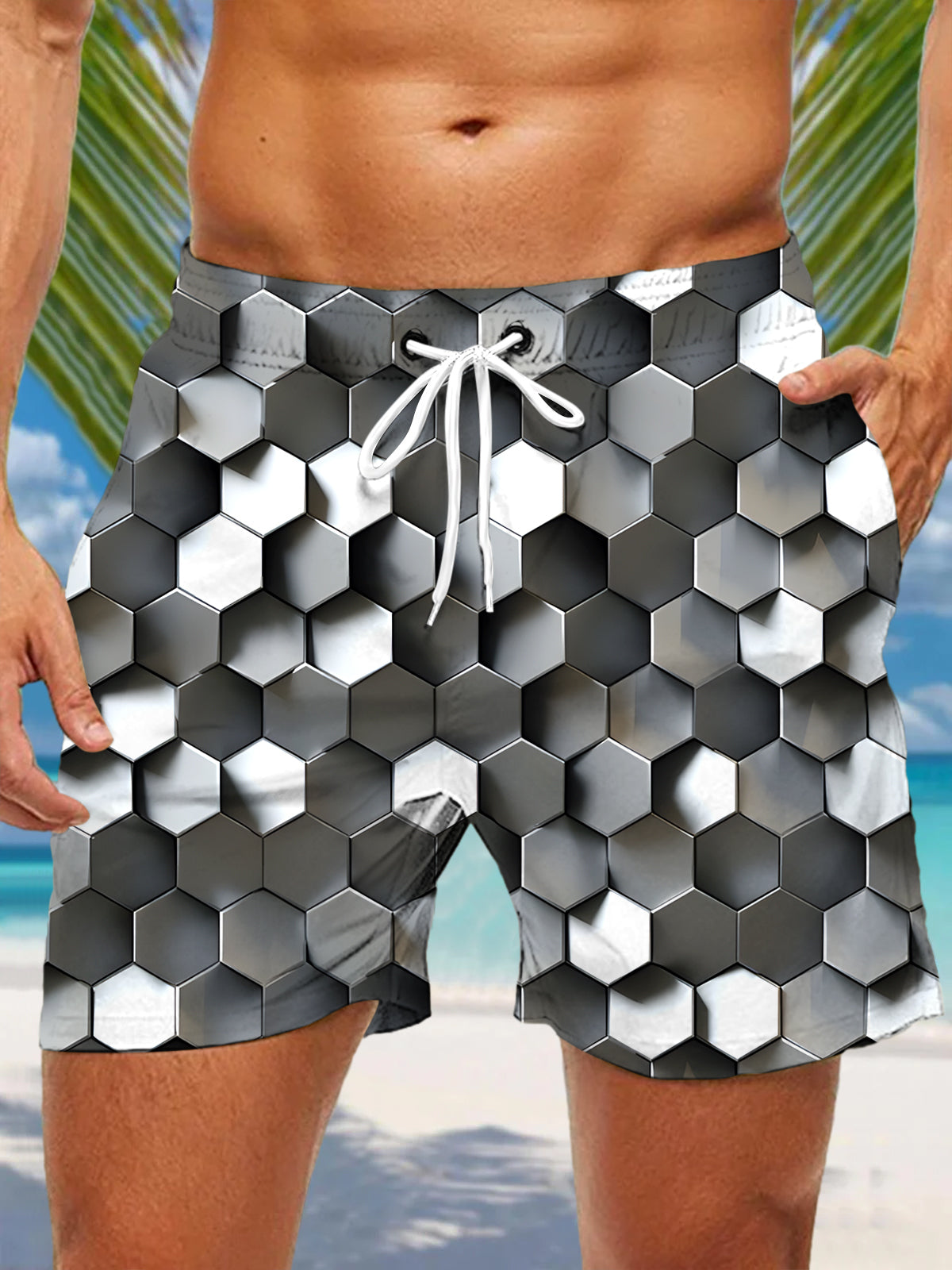 Geometry Men's Print Pocket Shorts