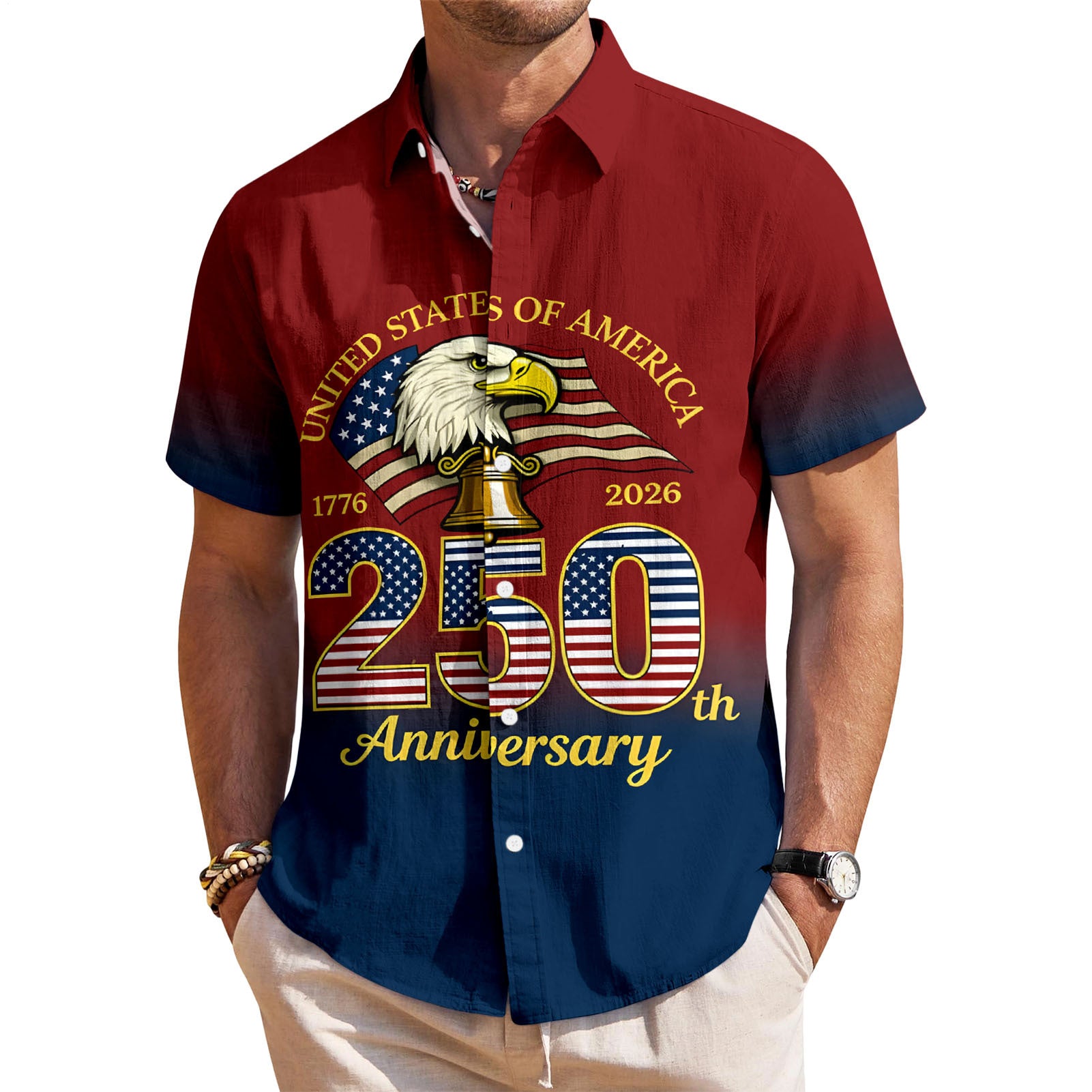 men's casual shirt close-up short sleeve