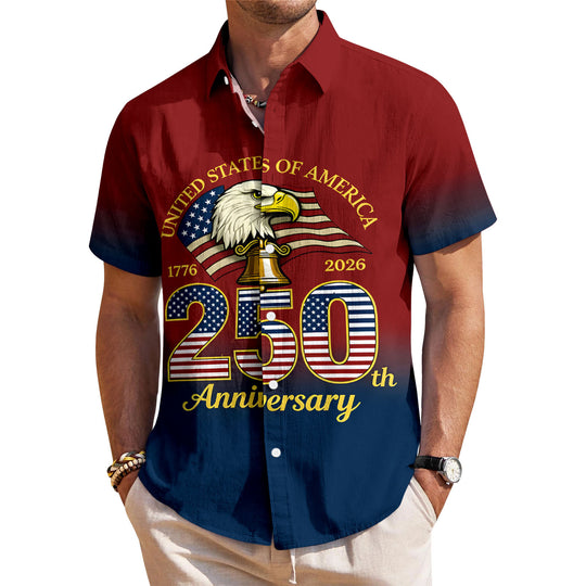 men's casual shirt close-up short sleeve