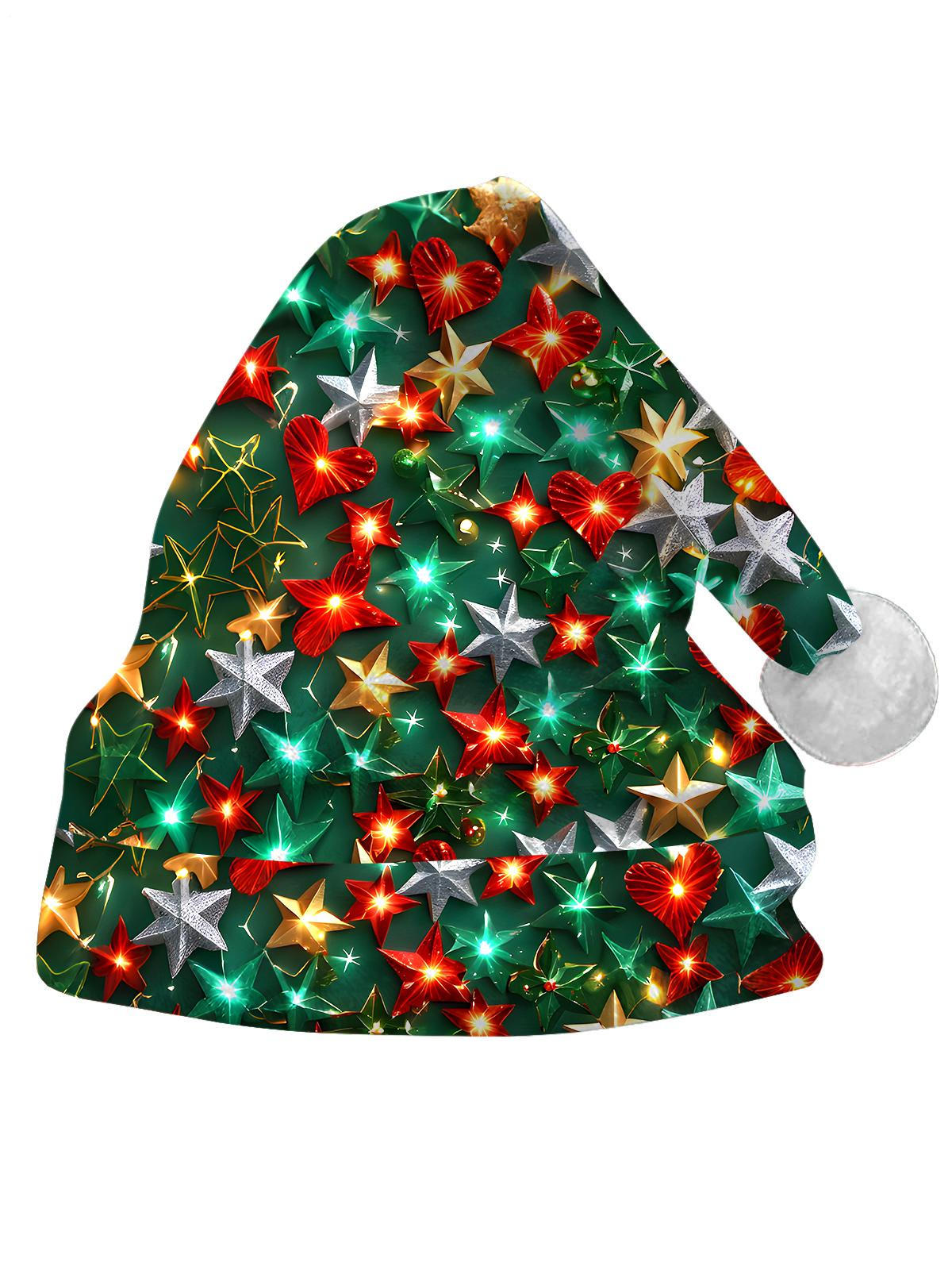 Christmas Star Men's Print Christmas Hat